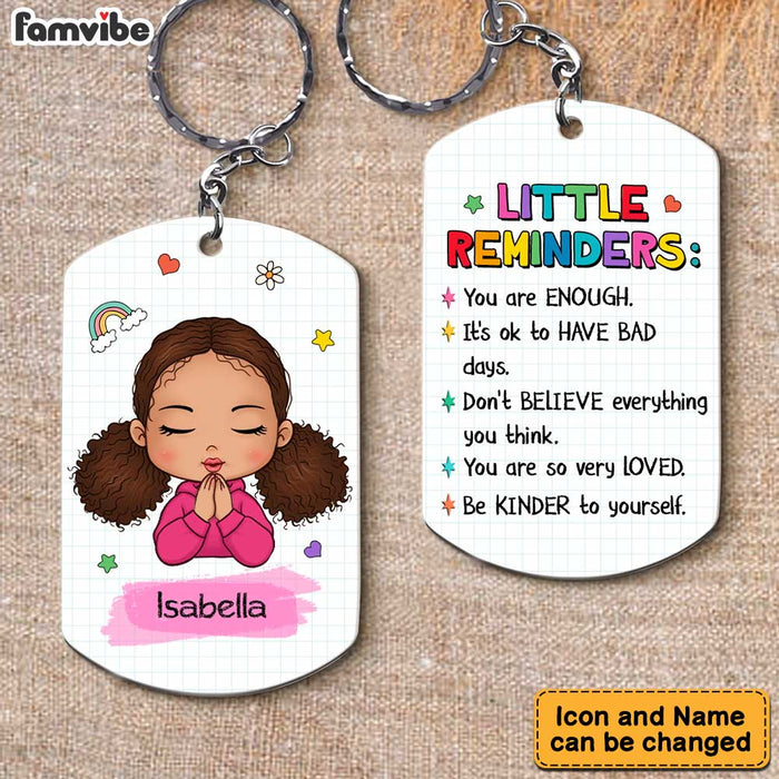 Personalized Mental Health Gift For Granddaughter Little Reminders Aluminum Keychain 23220 1