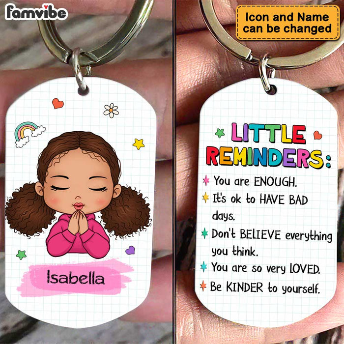 Personalized Mental Health Gift For Granddaughter Little Reminders Aluminum Keychain 23220 1