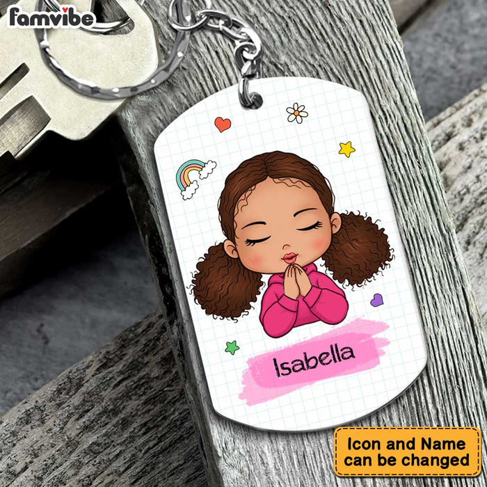 Personalized Mental Health Gift For Granddaughter Little Reminders Aluminum Keychain 23220 1