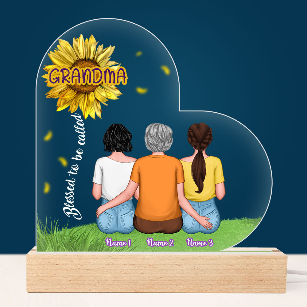 Personalized Blessed To Be Called Grandma Plaque LED Lamp Night Light 23232 Primary Mockup