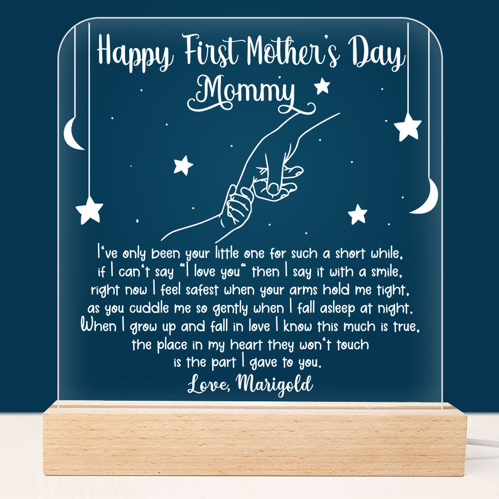 Personalized First Mother's Day Gift For Mom Plaque LED Lamp Night Light 23239 Primary Mockup