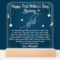 Personalized First Mother's Day Gift For Mom Plaque LED Lamp Night Light 23239 thumb 1