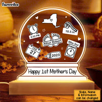 Personalized Love Gift Happy 1st Mother's Day Plaque LED Lamp Night Light 23242 thumb 1