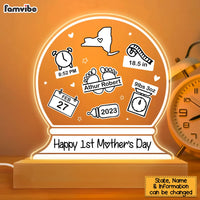 Personalized Love Gift Happy 1st Mother's Day Plaque LED Lamp Night Light 23242 thumb 1