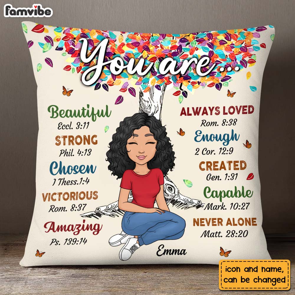 Personalized Gift For Daughter You Are Bible Verses Pillow 23245 Primary Mockup