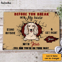 Personalized Gift Before You Break Into My house Doormat 23246 thumb 1