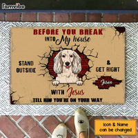 Personalized Gift Before You Break Into My house Doormat 23246 thumb 1