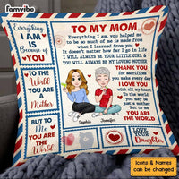 Personalized Gift For Mom No Matter How Far Pillow 23253 thumb 1