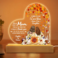 Personalized Gift For Mom Thank You And I Do Love Plaque LED Lamp Night Light 23262 thumb 1