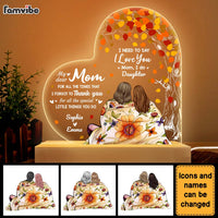 Personalized Gift For Mom Thank You And I Do Love Plaque LED Lamp Night Light 23262 thumb 1