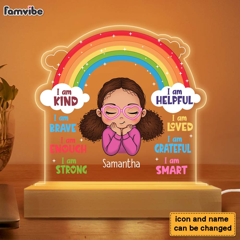 Personalized Daily Affirmation Gift Plaque LED Lamp Night Light 23263 Primary Mockup