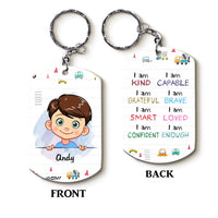 Personalized Gift For Grandson I Am Kind Aluminum Keychain 23039 thumb 1