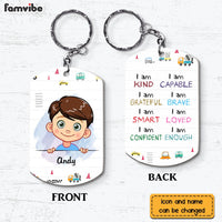 Personalized Gift For Grandson I Am Kind Aluminum Keychain 23039 thumb 1