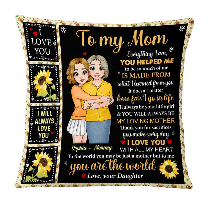 Personalized Gift For Mom Everything I Am Pillow 23273 1