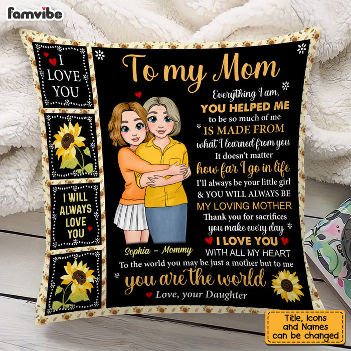 Personalized Gift For Mom Everything I Am Pillow 23273 1