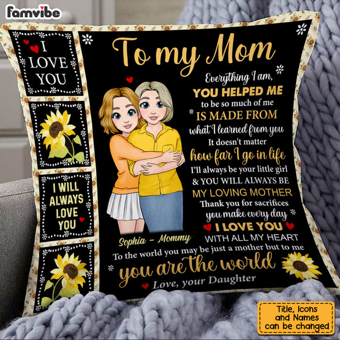 Personalized Gift For Mom Everything I Am Pillow 23273 1