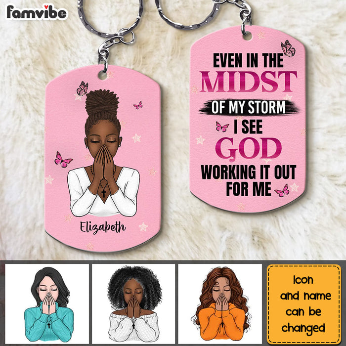 Personalized In The Midst Of My Storm Aluminum Keychain 23281 1