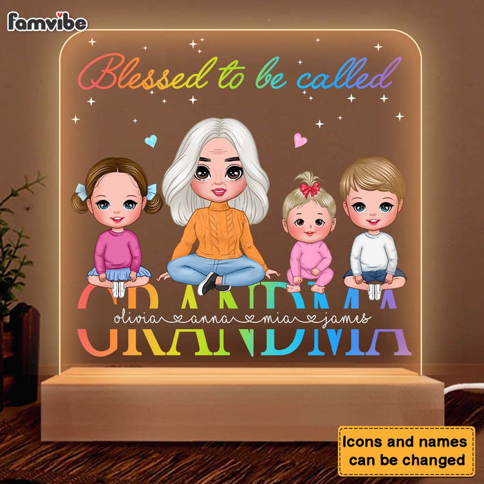 Personalized Blessed To Be Called Grandma Plaque LED Lamp Night Light 23284 1