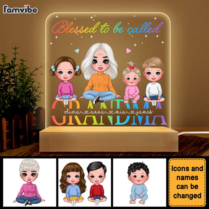 Personalized Blessed To Be Called Grandma Plaque LED Lamp Night Light 23284 1