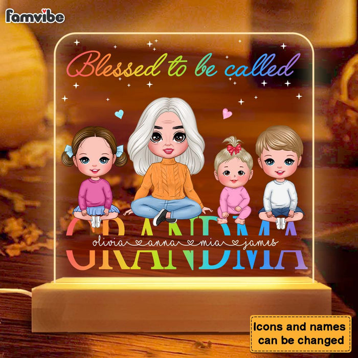 Personalized Blessed To Be Called Grandma Plaque LED Lamp Night Light 23284 1