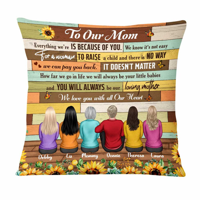 Personalized Gift For Mom Sunflower Pillow 23297 1