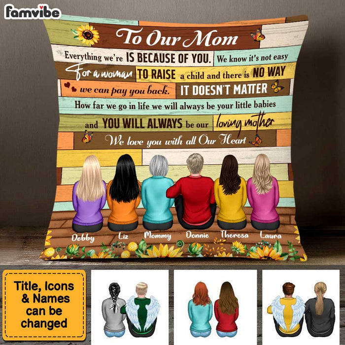 Personalized Gift For Mom Sunflower Pillow 23297 1