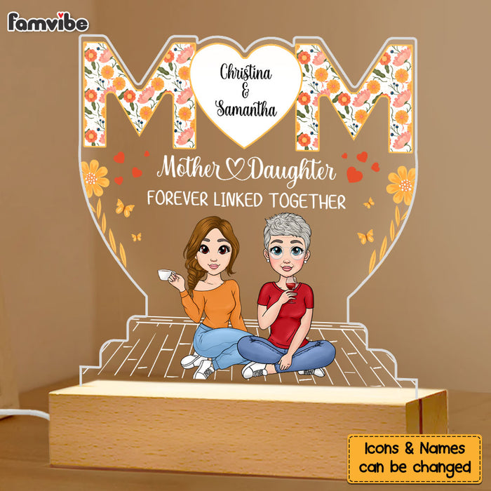 Personalized Gift Mother And Daughter Plaque LED Lamp Night Light 23302 1