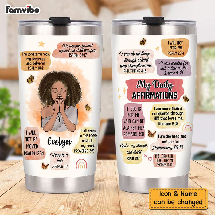 Personalized Christian Affirmations Steel Tumbler 23309 1