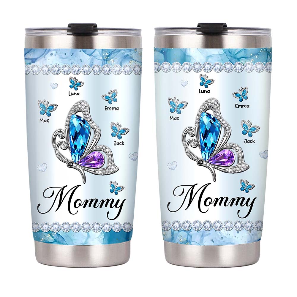 Personalized Gift For Mom Butterfly Steel Tumbler 23317 Primary Mockup