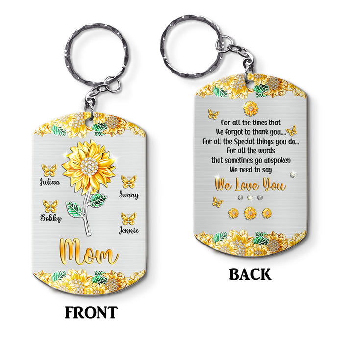 Personalized Gift For Mom Sunflower Aluminum Keychain 23319 1