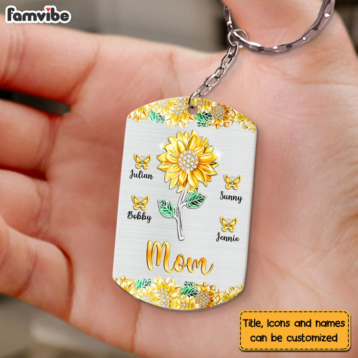 Personalized Gift For Mom Sunflower Aluminum Keychain 23319 1