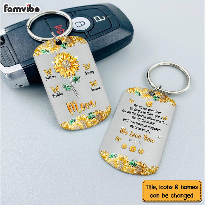 Personalized Gift For Mom Sunflower Aluminum Keychain 23319 1