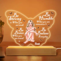 Personalized  Gift For Daughter Be Strong Plaque LED Lamp Night Light 23330 thumb 1