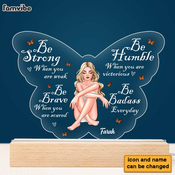 Personalized  Gift For Daughter Be Strong Plaque LED Lamp Night Light 23330 1