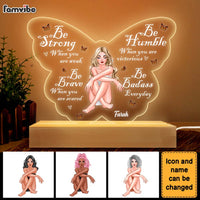 Personalized  Gift For Daughter Be Strong Plaque LED Lamp Night Light 23330 thumb 1