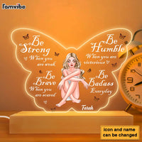 Personalized  Gift For Daughter Be Strong Plaque LED Lamp Night Light 23330 thumb 1