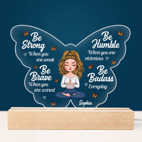 Personalized  Gift For Daughter Be Strong Plaque LED Lamp Night Light 23331 thumb 1