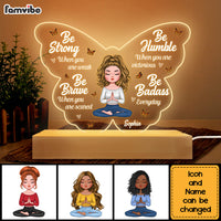 Personalized  Gift For Daughter Be Strong Plaque LED Lamp Night Light 23331 thumb 1