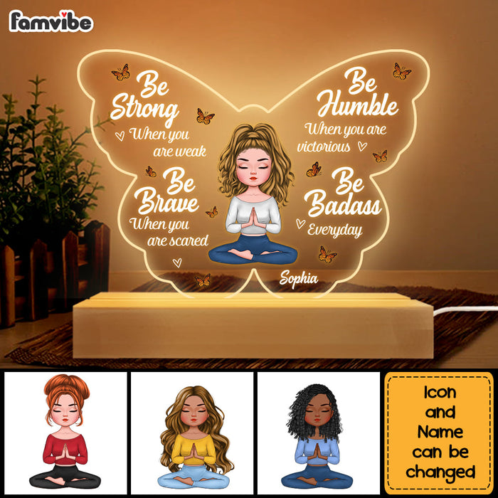 Personalized  Gift For Daughter Be Strong Plaque LED Lamp Night Light 23331 1