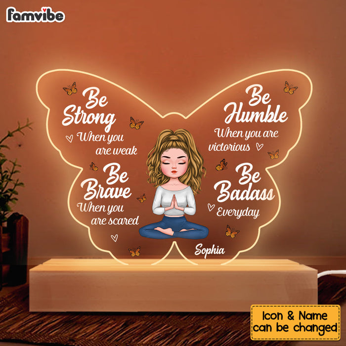 Personalized  Gift For Daughter Be Strong Plaque LED Lamp Night Light 23331 1