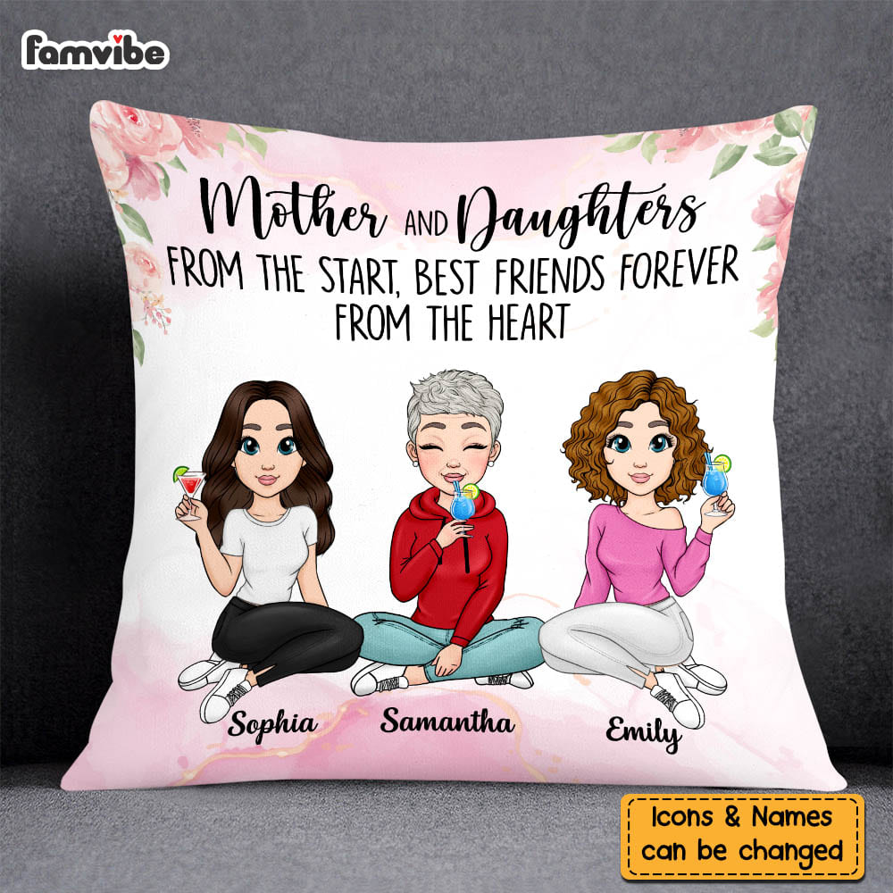 Personalized Gift Mother And Daughter Pillow 23332 Primary Mockup