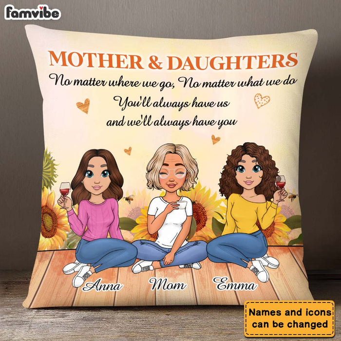 Personalized Gift For Mom No Matter Where Pillow 23338 1