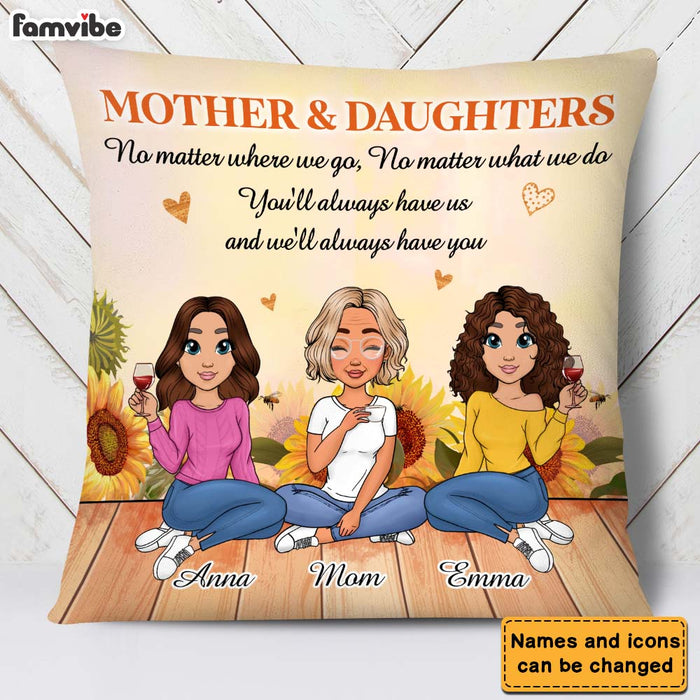 Personalized Gift For Mom No Matter Where Pillow 23338 1