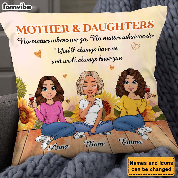 Personalized Gift For Mom No Matter Where Pillow 23338 1