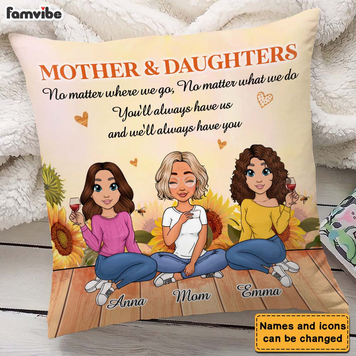 Personalized Gift For Mom No Matter Where Pillow 23338 1