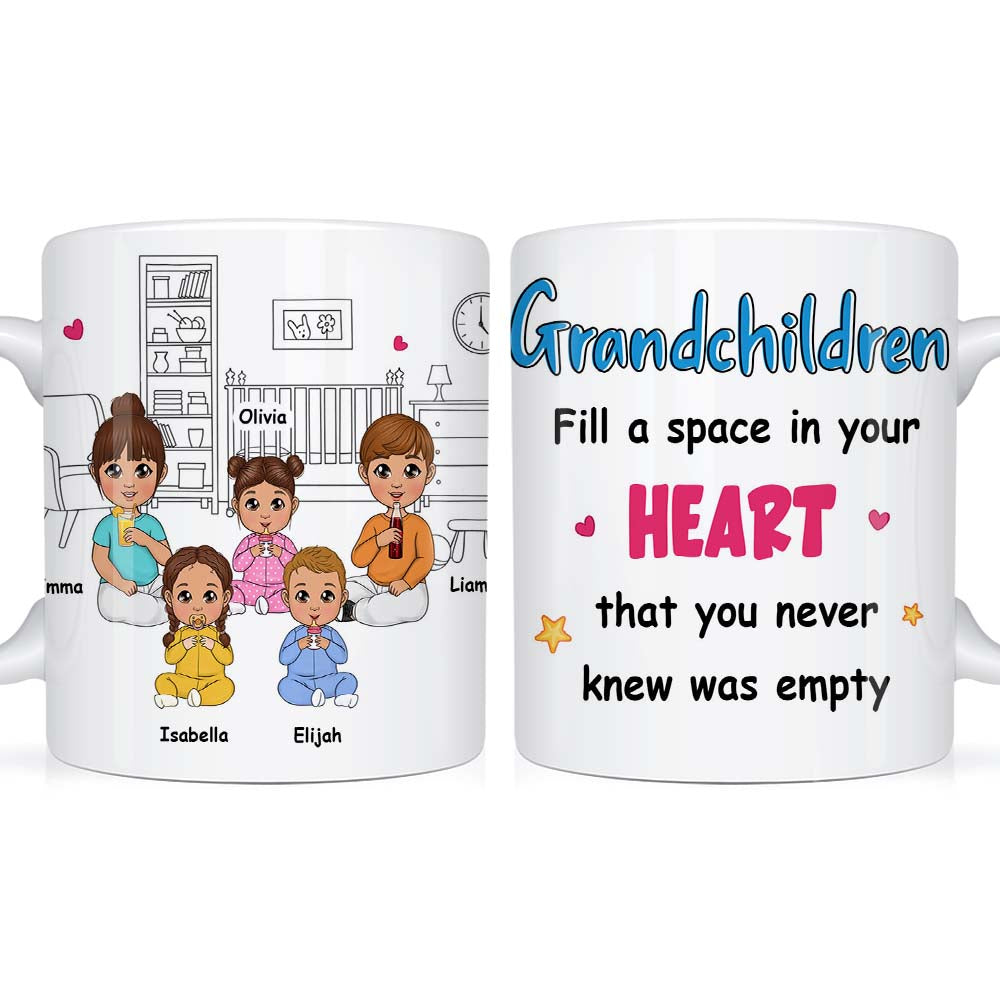 Personalized Grandkids Fill A Space In Your Grandma Heart Mug 23340 Primary Mockup