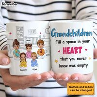 Personalized Grandkids Fill A Space In Your Grandma Heart Mug 23340 thumb 1