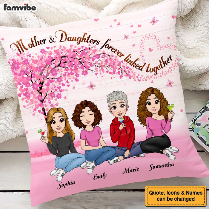 Personalized Gift For Mom Forever Linked Together Pillow 23346 1