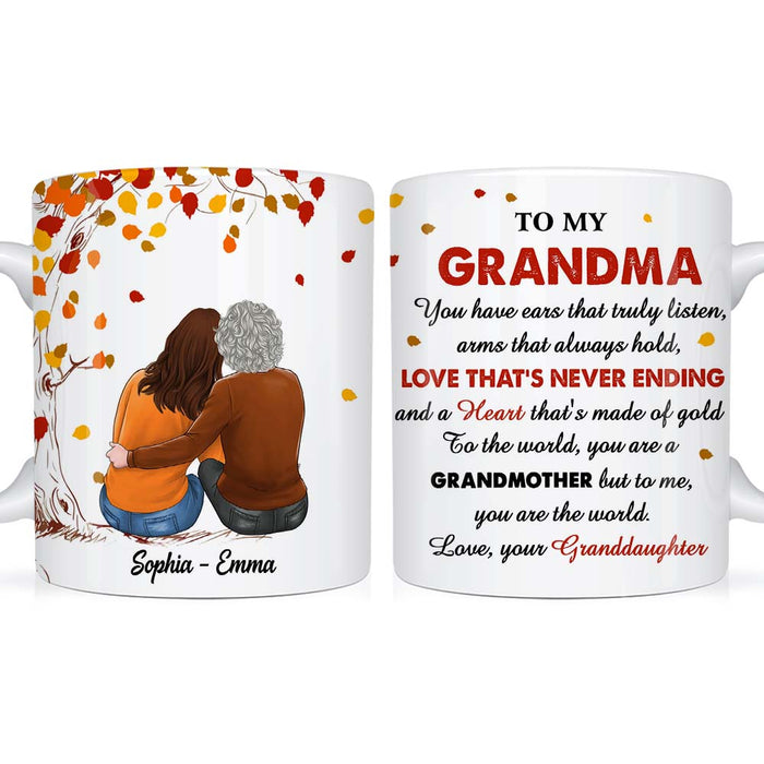 Personalized To My Grandma You Are The World Mug 23347 1