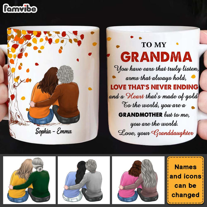 Personalized To My Grandma You Are The World Mug 23347 1